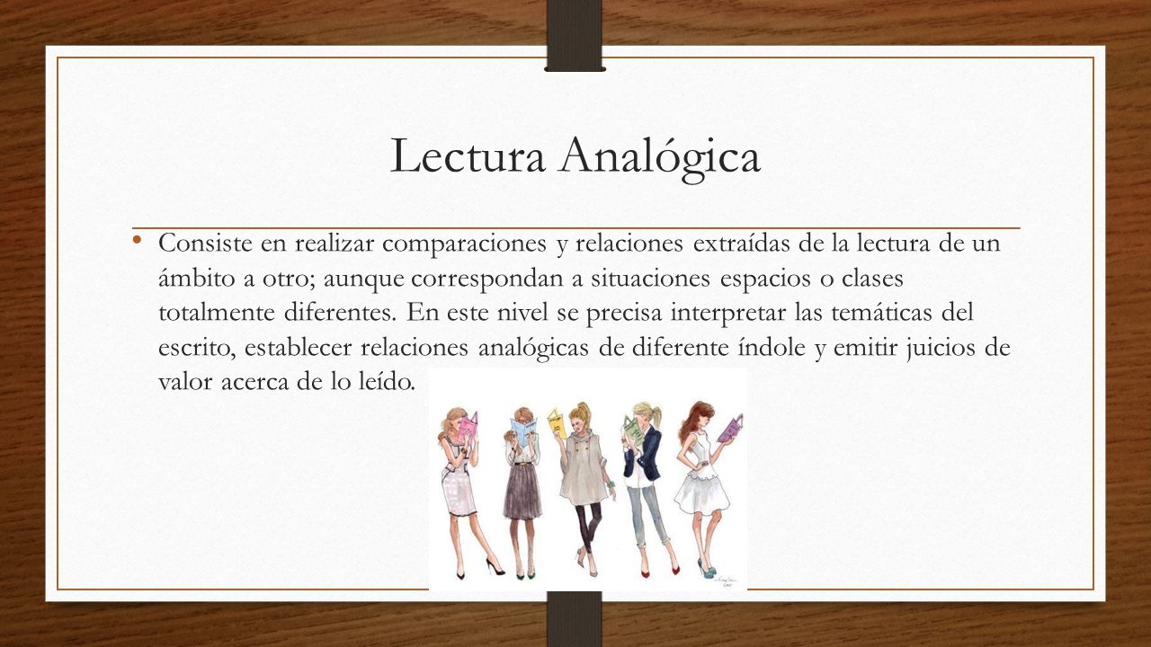 nivel de lectura anal gica Nivel de lectura anal gica